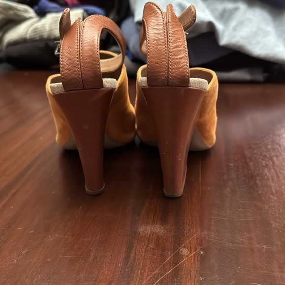 Dries Van Noten suede orange and brown wedges size 38 - Picture 4 of 8